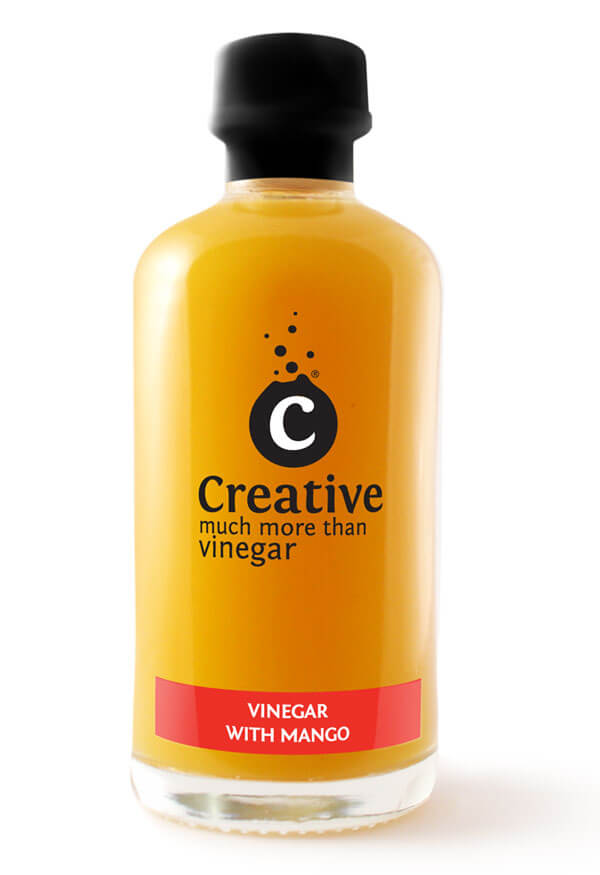 creative fruit vinegar with mango
